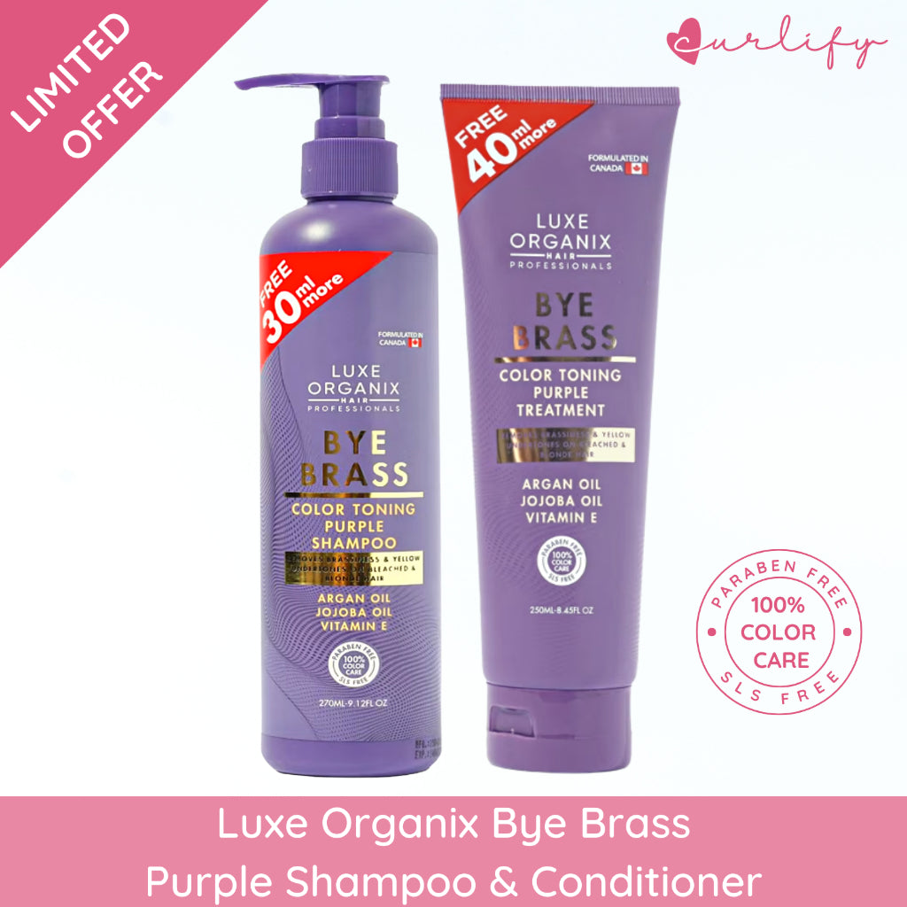 Luxe Organix Bye Brass Purple Shampoo / ConditionerLuxe Organix Bye Brass Purple Shampoo / Conditioner