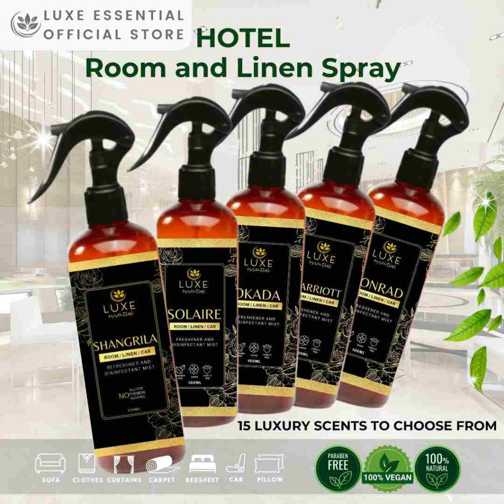 Luxe Essential Hotel Scent Fragrance Room Car bathroom Linen Disinfectant Spray