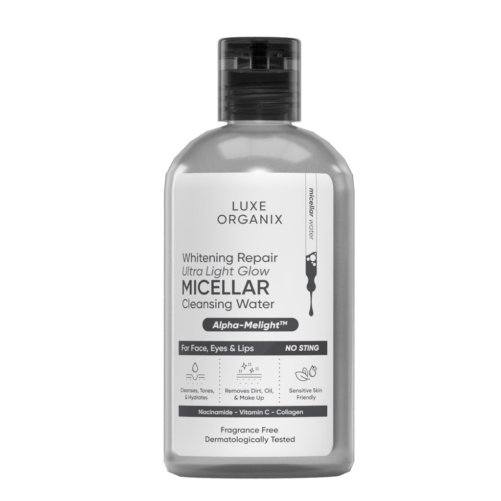 LUXE ORGANIX Whitening Repair Ultra Light Glow Micellar Cleansing Beauty Water 300mL