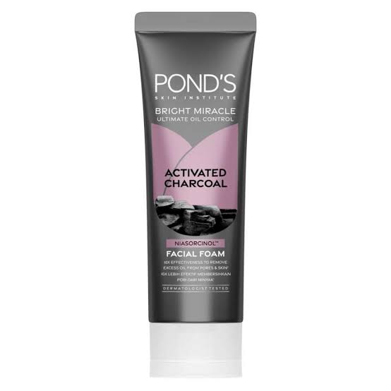 Ponds Bright Miracle Activated Charcoal Niasorcinol Facial Foam