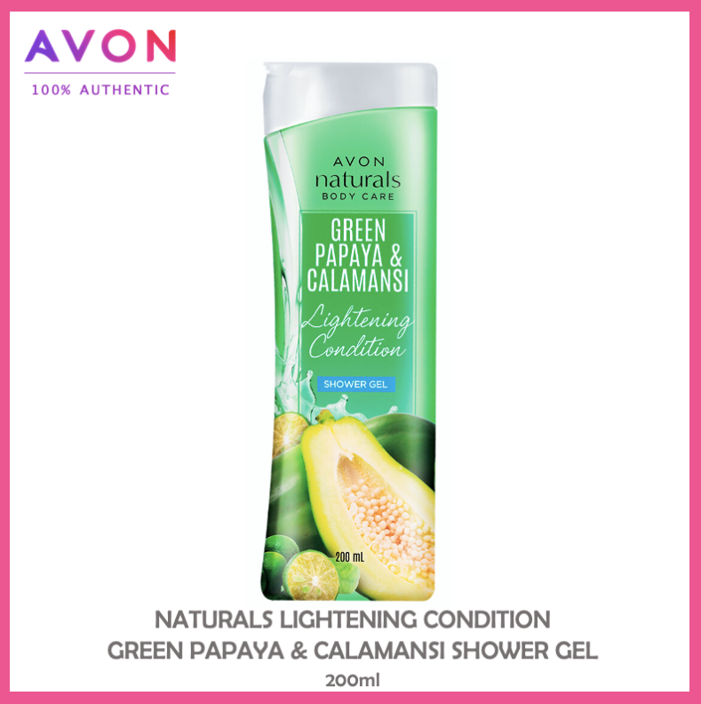 Avon Naturals Body Care Green Papaya & Calamansi Lightening Condition Shower Gel 200ml