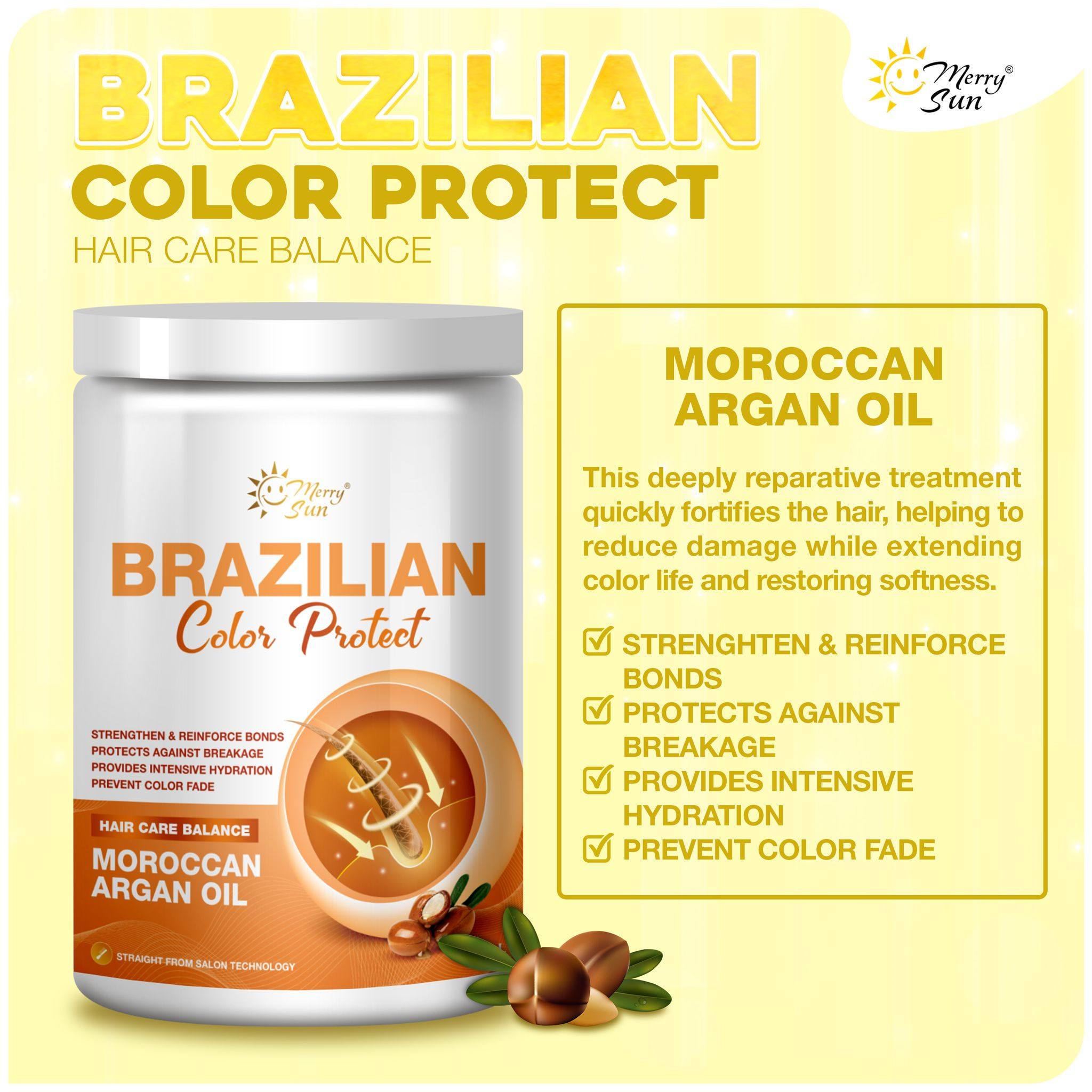 Merry sun brazilian color protect with moroccan argan oil 1000ml