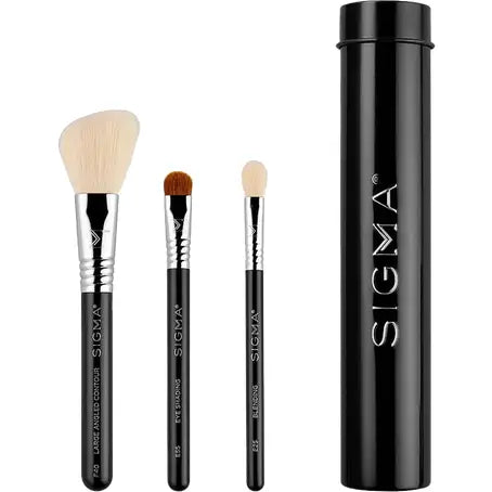 Sigma Beauty Essential Trio Brush Set Black