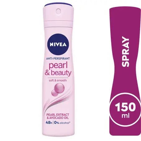 Nivea Pearl & Beauty, Women Antiperspirant, Spray 150Ml