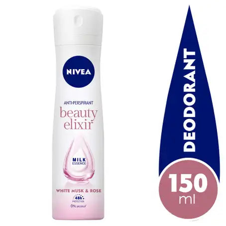 Nivea Beauty Elixir Antiperspirant, Musk, Spray 150Ml