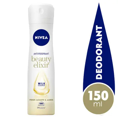 Nivea Beauty Elixir Antiperspirant, Jasmine, Spray 150Ml