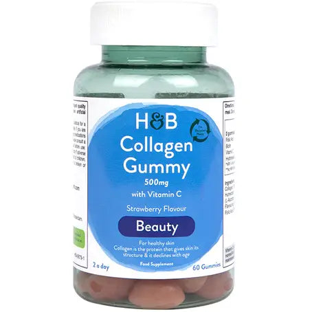 Holland And Barrett Collagen 500 mg Plus Biotin & Vitamin C 60 Gummies