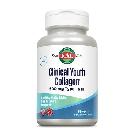 Kal Clinical Youth Collagen Type I & III 600 mg 60 Capsules