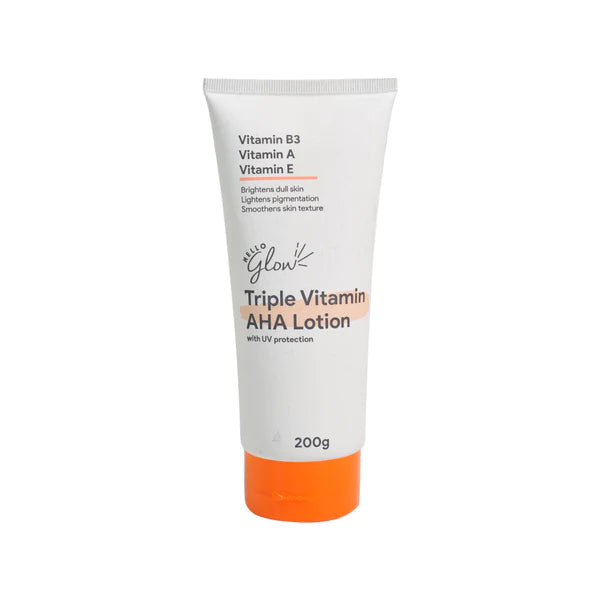 Hello Glow Triple Vitamin AHA Lotion with UV Protection 200g