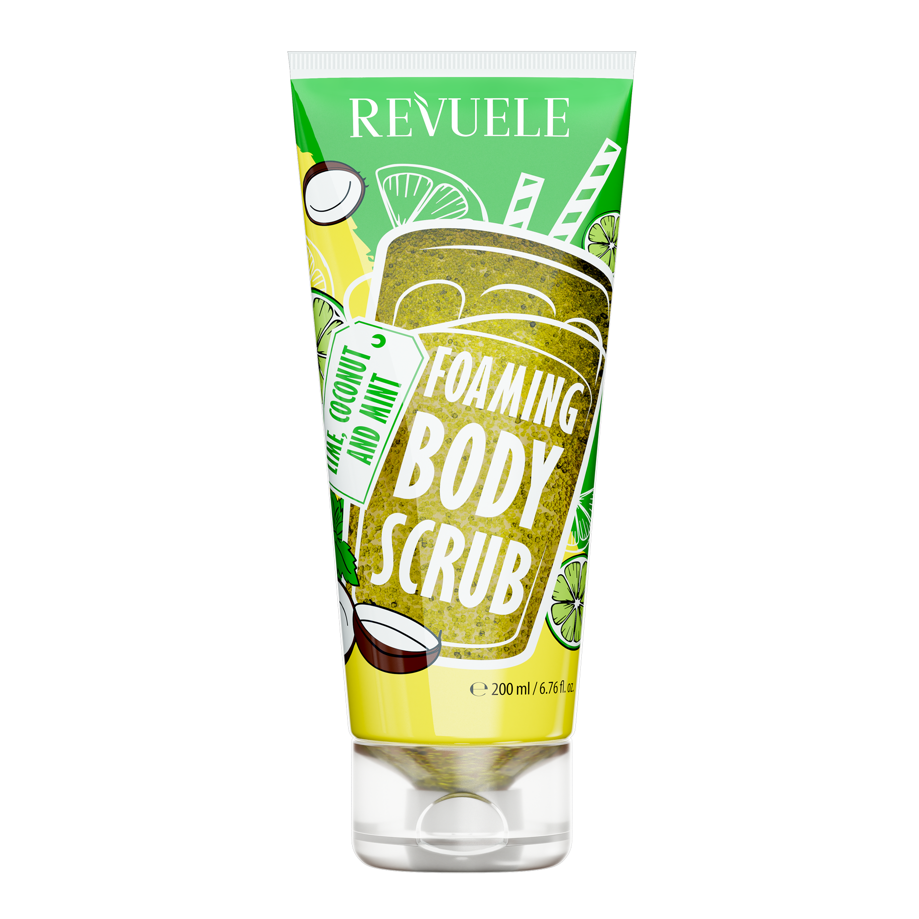 Revuele Foaming Body Scrub Lime, Coconut & Mint 200ml