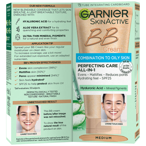 Garnier Skin Naturals BB Cream Classic Hyaluronic Aloe All-in-1 Medium