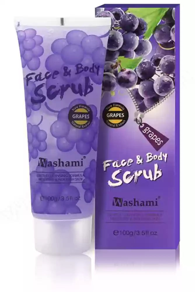 Washami Skin Care Whitening Face & Body Scrub Grapes 100ml