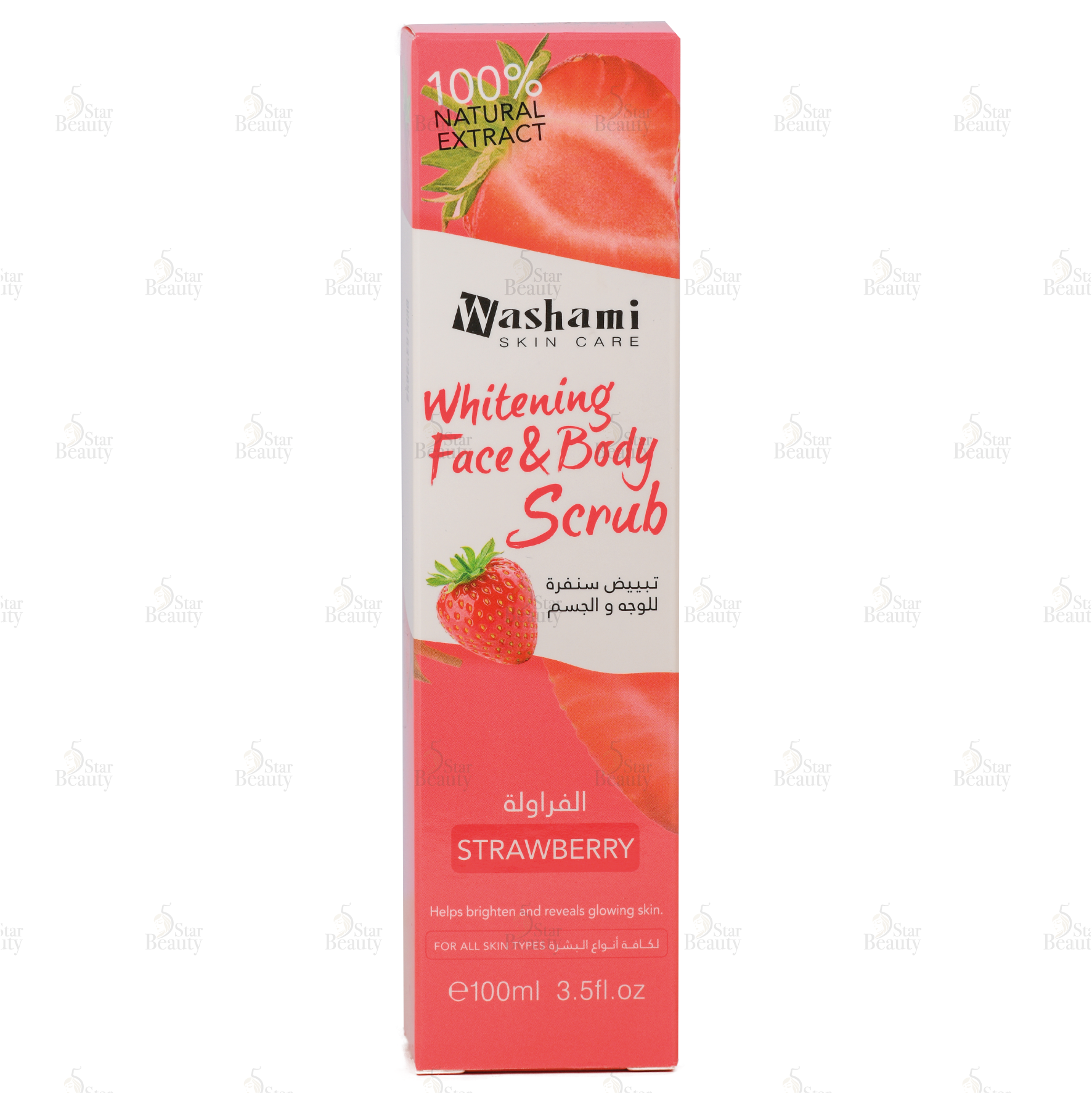 Washami Skin Care Whitening Face & Body Scrub Strawberry 100ml