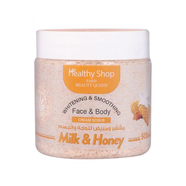 Healthy Shop Face & Body Scrub Milk & Honey 500ml