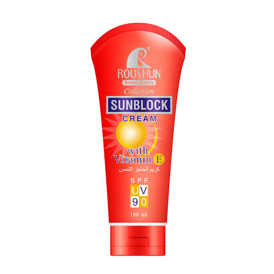 Roushun Brand Quality Collection Sunblock Cream With Vitamin E SPF UV 90