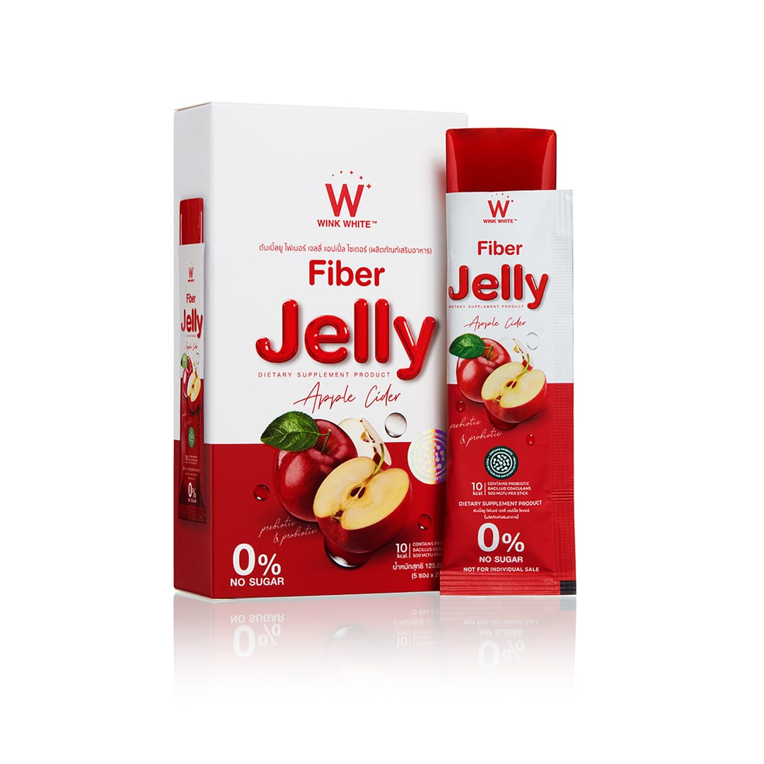 Wink White Fiber Jelly Dietary Supplement Product Apple Cider