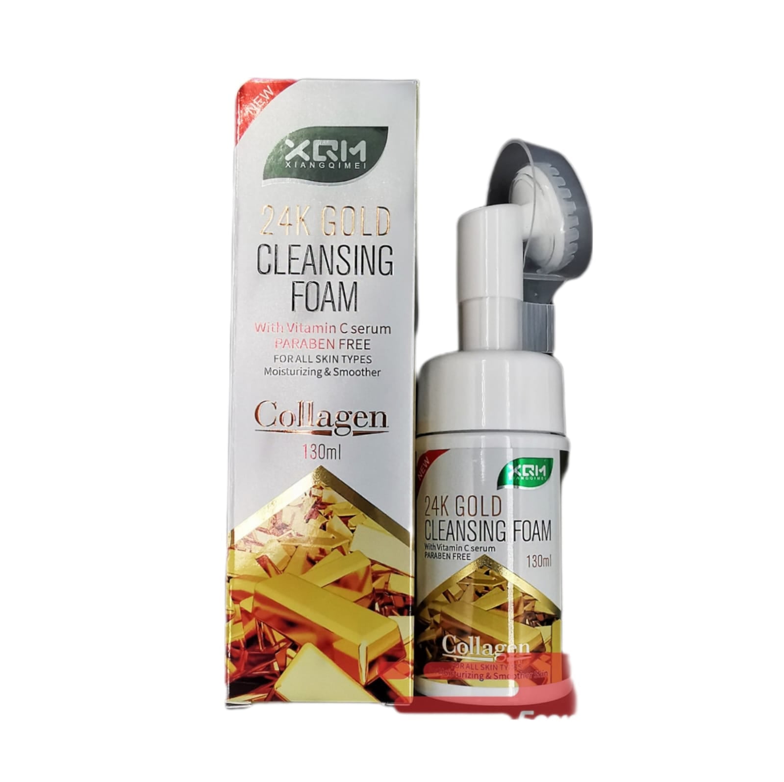 XQM Collagen 24K Gold Cleansing Foam With Vitamin C Serum - 130ml