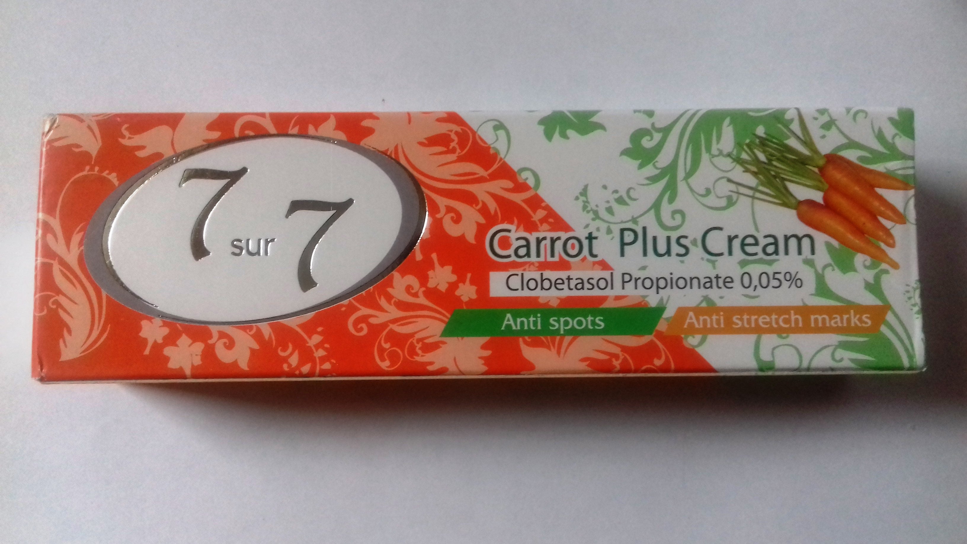 7 Sur 7 Carrot Plus Cream Clobetasol Propionate 0.05% 50gm