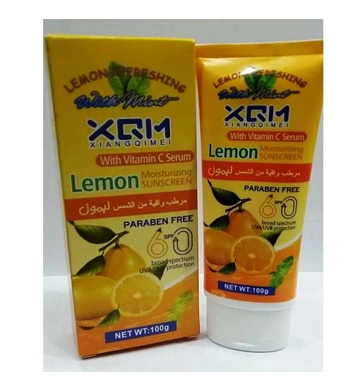XQM Lemon Moisturizing Suncreen SPF60 100g