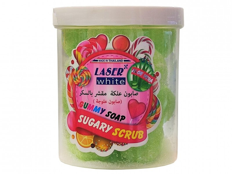 Laser White Gummy Soap Aloevera