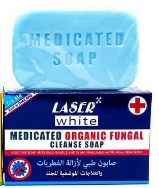 Laser White Medicated Organic Fungal Cleanse Soap