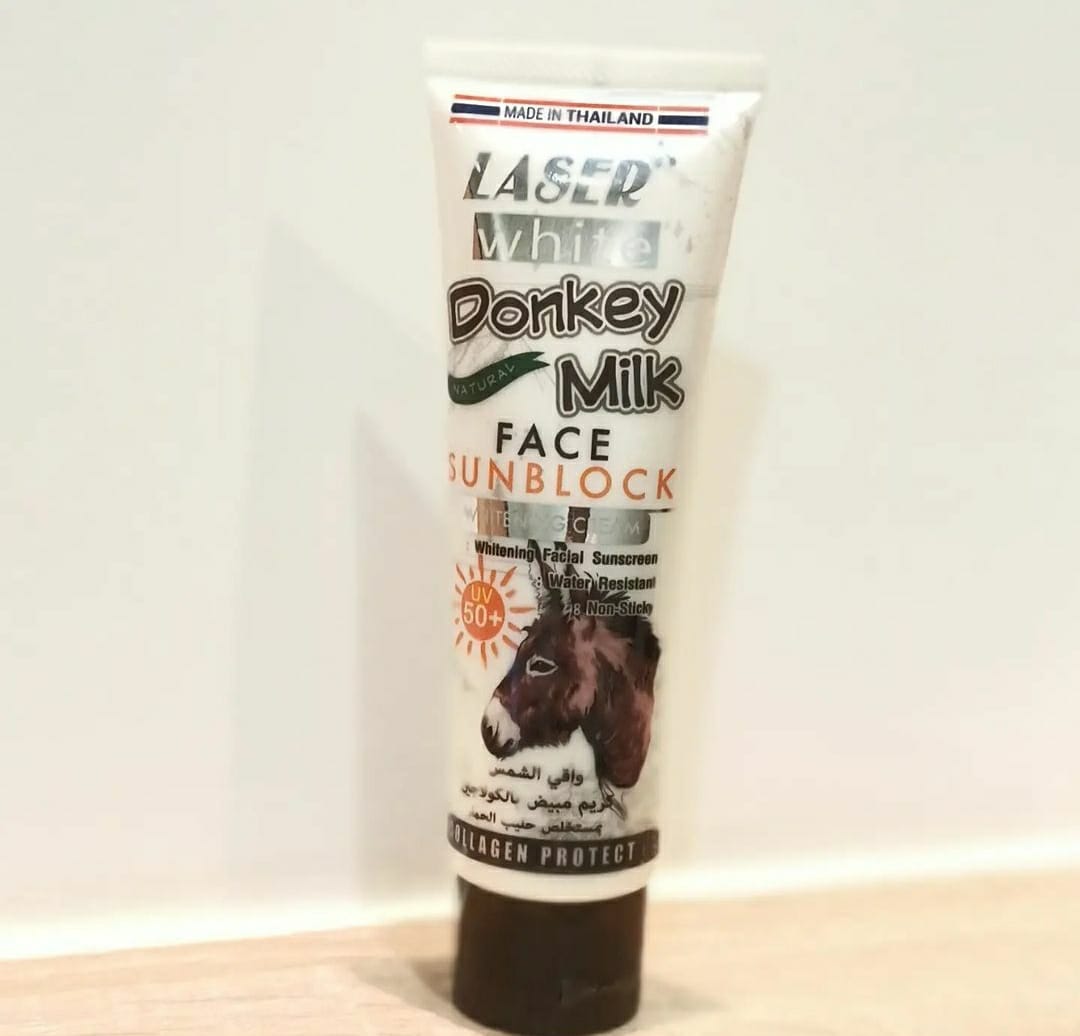 Laser White Donkey Milk Face Sunblock Whitening Cream