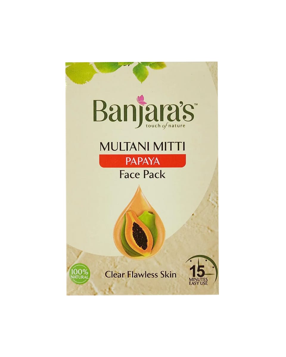 Banjaras Multani Mitti Papaya Face Pack Powder