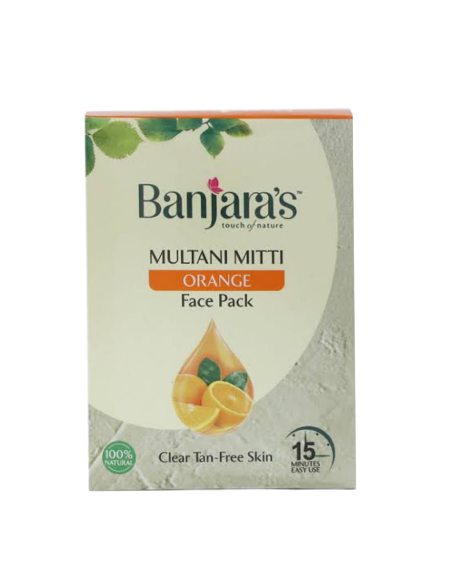 Banjaras Multani Mitti Orange Face Pack Powder