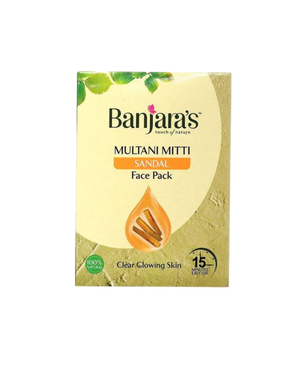 Banjaras Multani Mitti Sandal Face Pack Powder