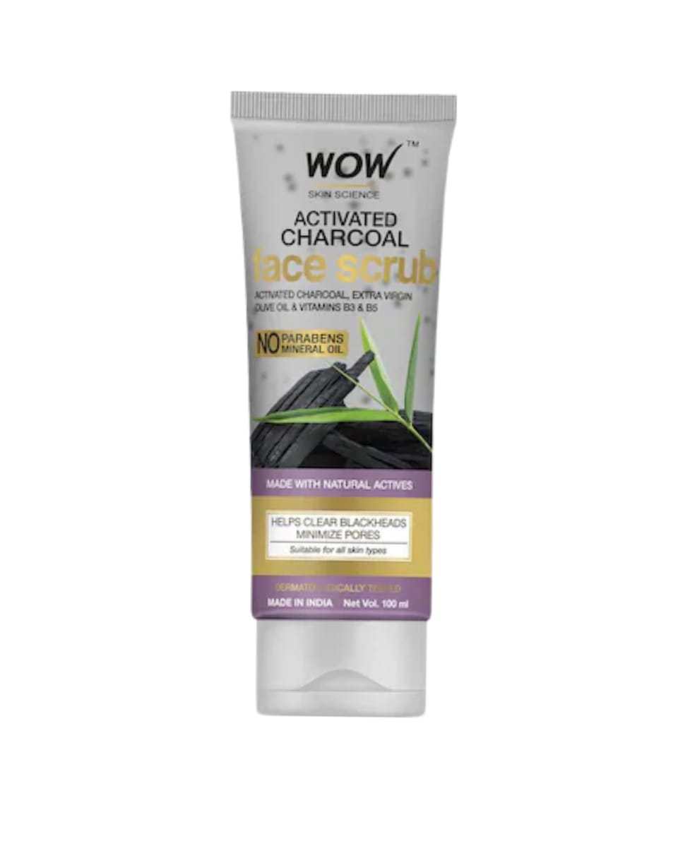 Wow Skin Science Activated Charcoal Face Scrub