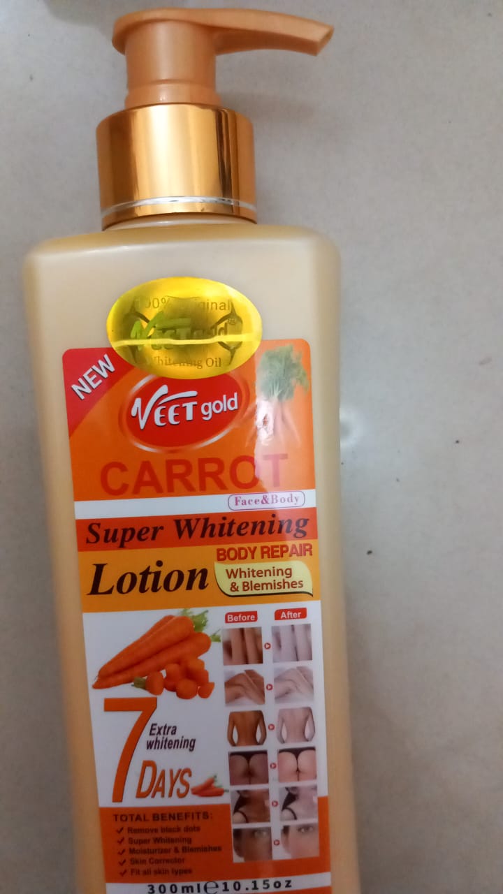 Veet gold carrot super whitening lotion