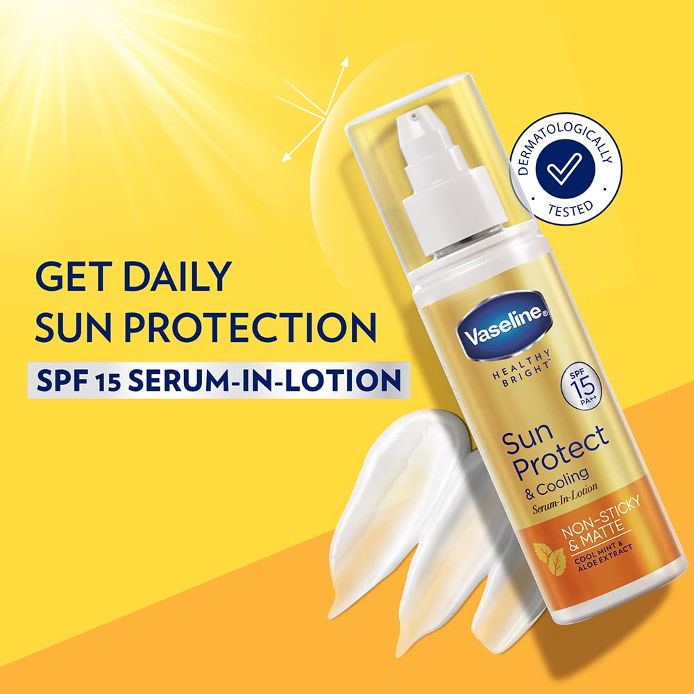 Vaseline Sun Protect & Cooling Serum In Lotion Non- Sticky & Matte