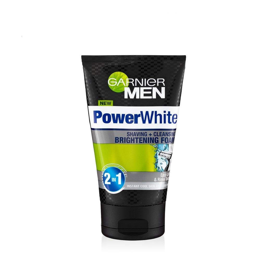 garnier men power white Shaving + Cleansing Brightening Foam
