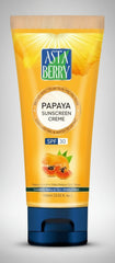 Astaberry Papaya Sunblock Crème – Lightweight Daily Sun Crème 100ml