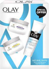 Olay Natural White Beauty Box, Face Wash + Day cream with SPF + Night Cream