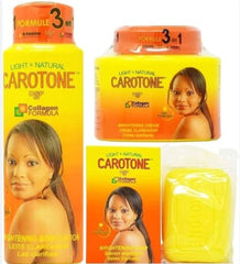 Set of 3 Carotone COLLAGEN FORMULA BRIGHTENING CREAM 135ML BODY LOTION 215 ML