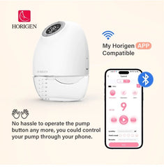 Horigen Easemore Wearable Breast Pump App Controllable With 180ml Bottle [Free Storage Bag]