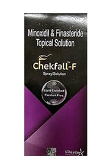 Chekfall-F - Bottle of 60ml Spray with Minoxidil and Finasteride