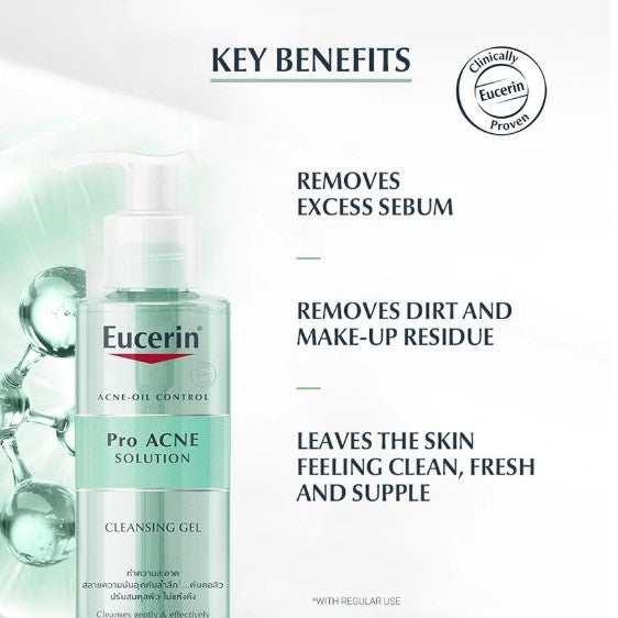 Eucerin Acne Face Wash Gel – SaffronSkins Global Shipping
