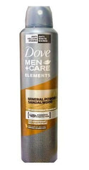 Dove Men+Care Elements Mineral Powder & Sandalwood Deodorant Spray 250ml
