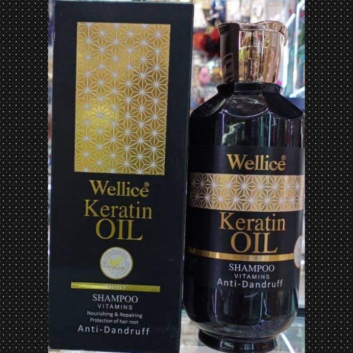 Wellice keratin oil & Vitamins Anti Dandruff Shampoo ..