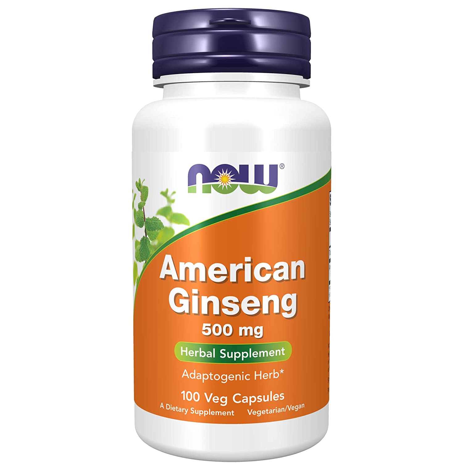 NOW Foods American Ginseng, 500 mg, 100 Veg Capsules