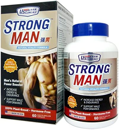 US Clinicals Strong Man 60 capsules - Men Vitality *Tongkat Ali, Maca, Korean Ginseng Root*