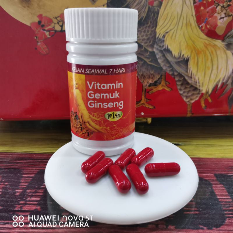 vitamin gemuk ginseng MAX merah kesan seawal 7 hari