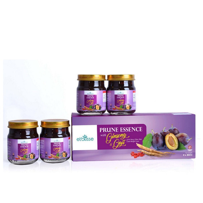 Etblisse Prune Essence with Ginseng and Goji - HALAL (4 Bottles x 80ml)