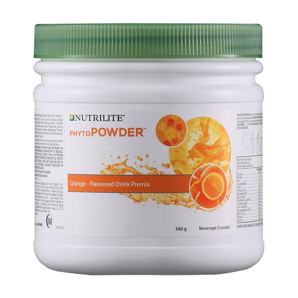 Amway Nutrilite PhytoPOWDER Orange- Flavoured Drink Premix Canister 360g