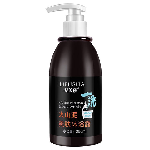 Lifusha Whitening Shower Gel Body Soap [One wash white] Volcanic Mud Body Wash Gel Mandian Bath Gel Badan Putih