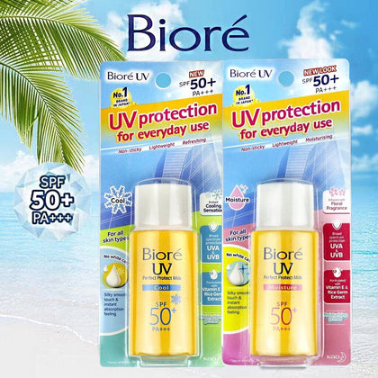 BIORE UV Perfect Milk Moisture SPF 50+ Sunscreen Perfect Milk Cool SPF50+ Daily Sunscreen 25ml