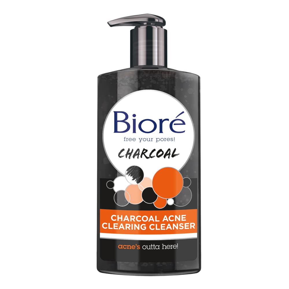 Biore Charcoal Acne Clearing Cleanser, 6.77 fl oz (200 ml)