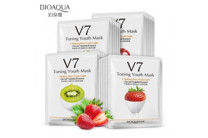 BIOAQUA V7 Face Mask Fruit Essence Facial Mask Youth Moisturizing Hydrating Nourishing Oil Control Deep Replenishment